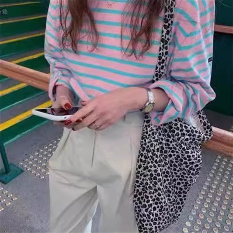 Gray and white leopard print [same style as celebrities] [complete with three labels]