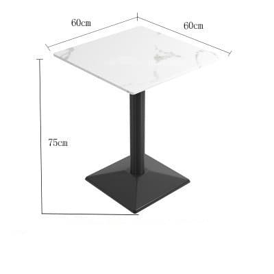 Snow mountain white 60 square meters + black iron legs