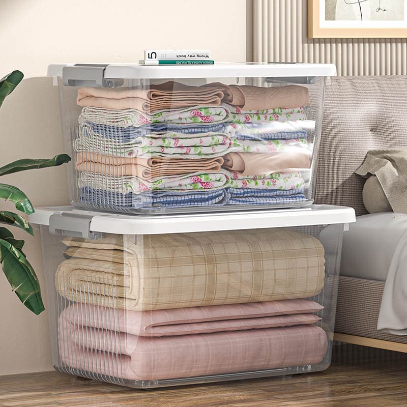 Plastic Transparent Storage Box with Lid for Household Clothes Storage Box Extra Large Storage Box Storage Box 3