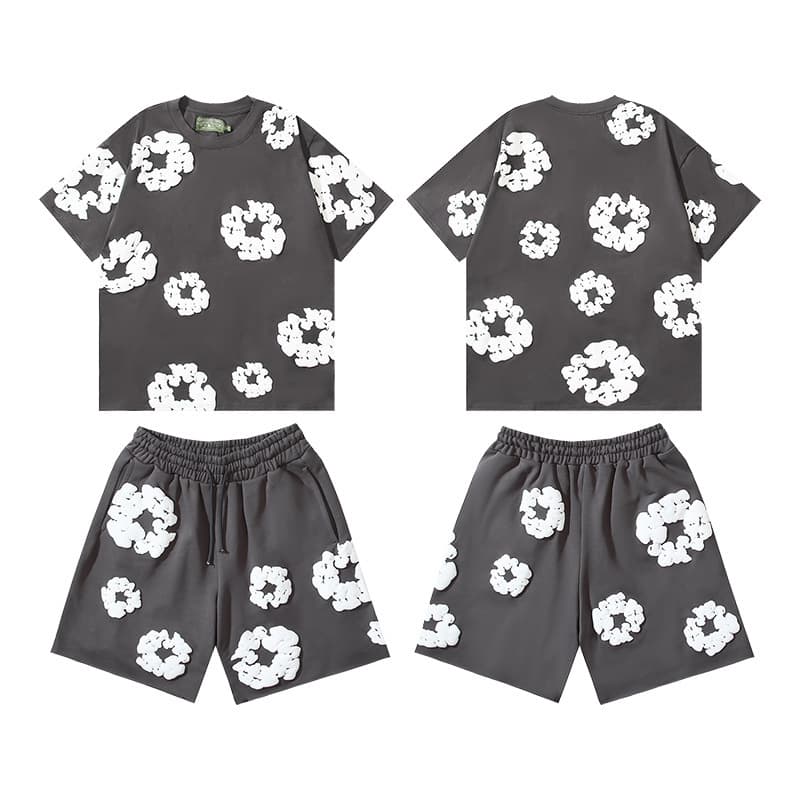 Short-sleeved suit [carbon gray]