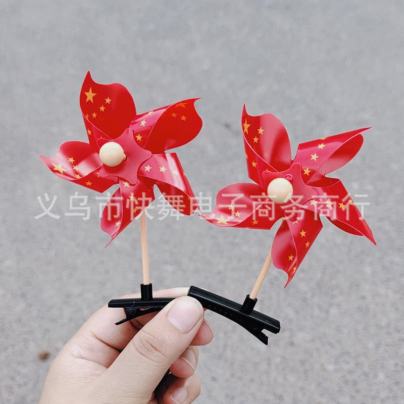 One national flag windmill hairpin