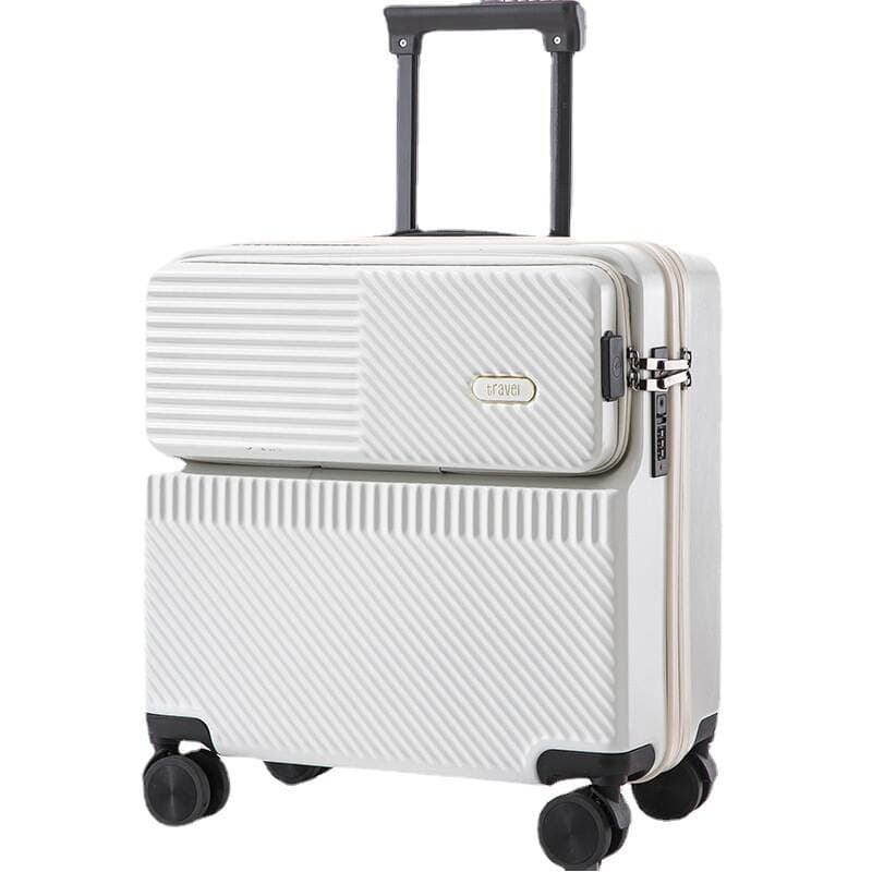 Front Opening Luggage Case Women's Small 18-inch Boarding Lightweight Trolley Case Male Student Business Travel Leather Case 9