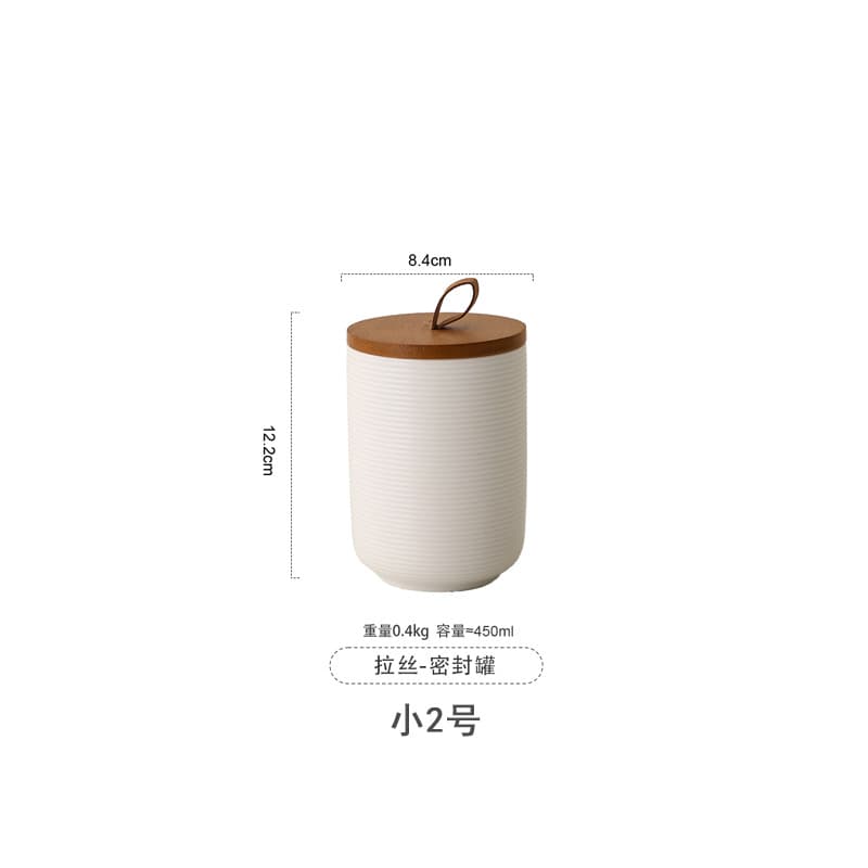 Brushed sealed jar-matte white (small portable lid no. 2)