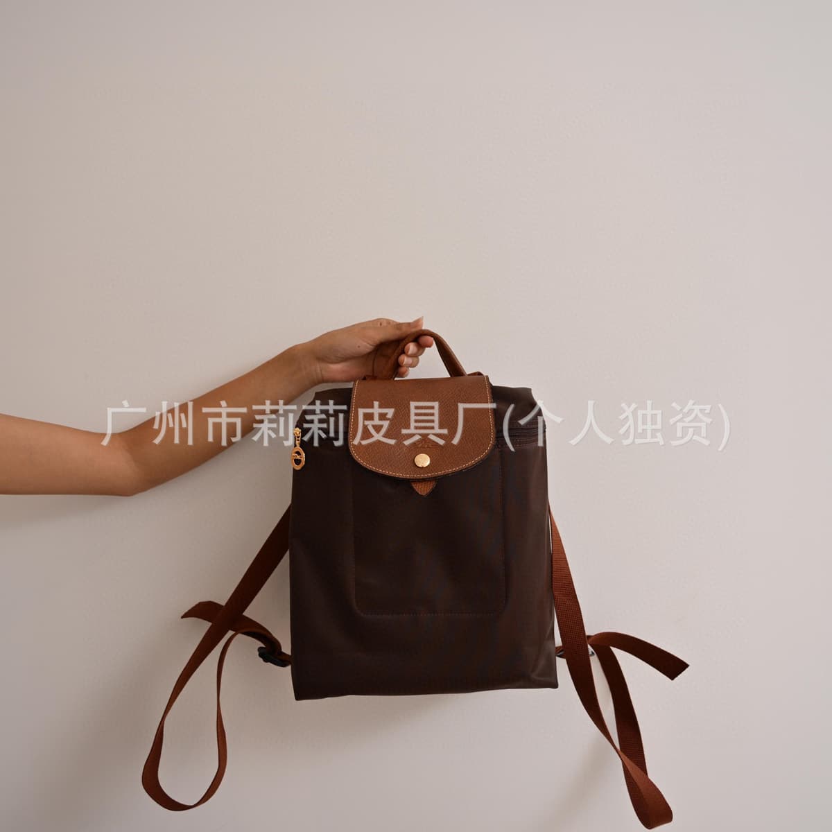Original factory leather backpack - classic ebony brown