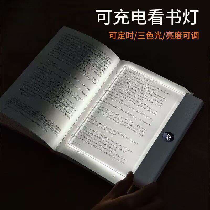 Led Flat-Panel Night Vision Reading Light, Battery-Powered Study Reading Light, Dormitory Soft Eye Protection Book Light with Text Clip 1
