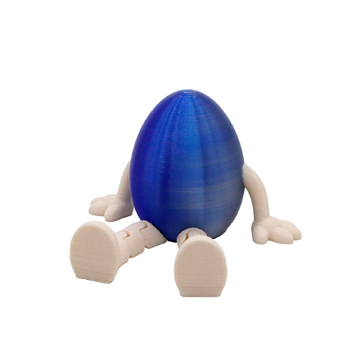 Round egg—blue silver