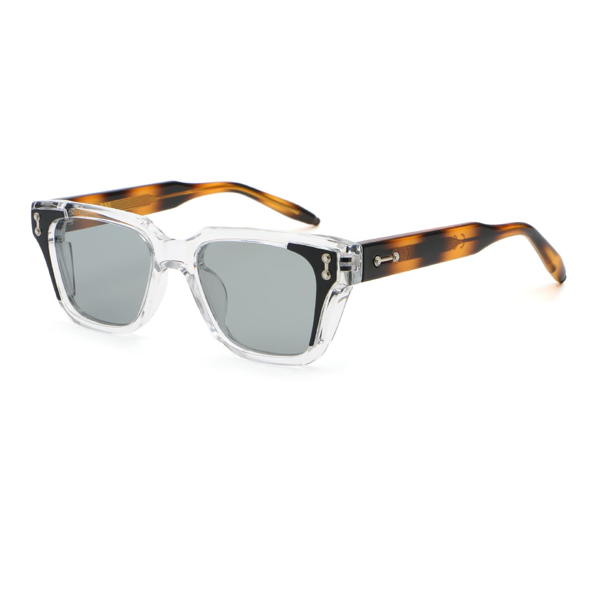 C6 bright transparent frame bean curd legs/light gray piece