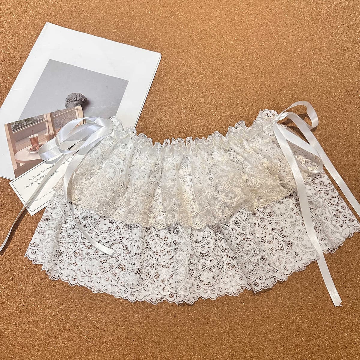 Off-white cashew lace