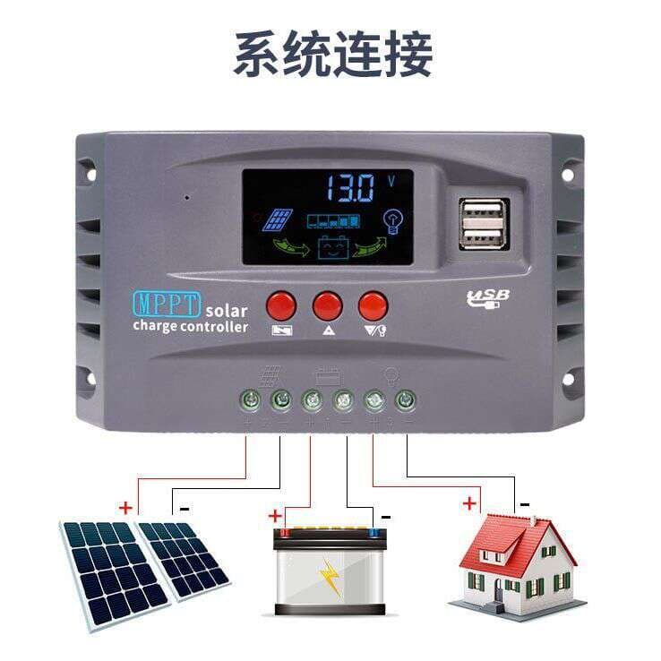 30A-100A Günəş Paneli Nəzarətçisi, Gərginlik Sabitləşdirmə və Mühafizə ilə, 12V/24V Avtomatik Keçid 4
