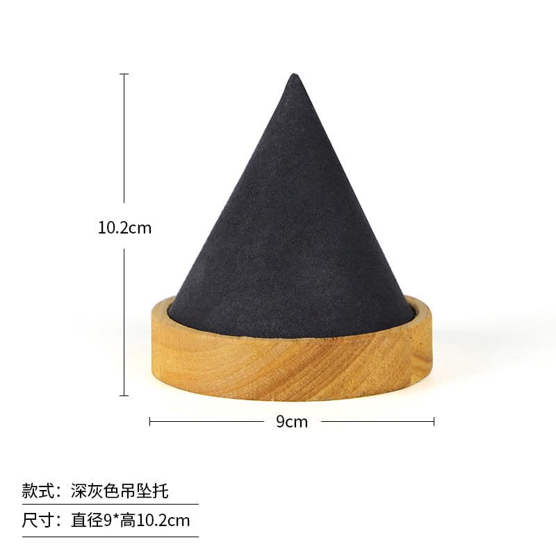 Solid wood props dark gray tapered chain holder