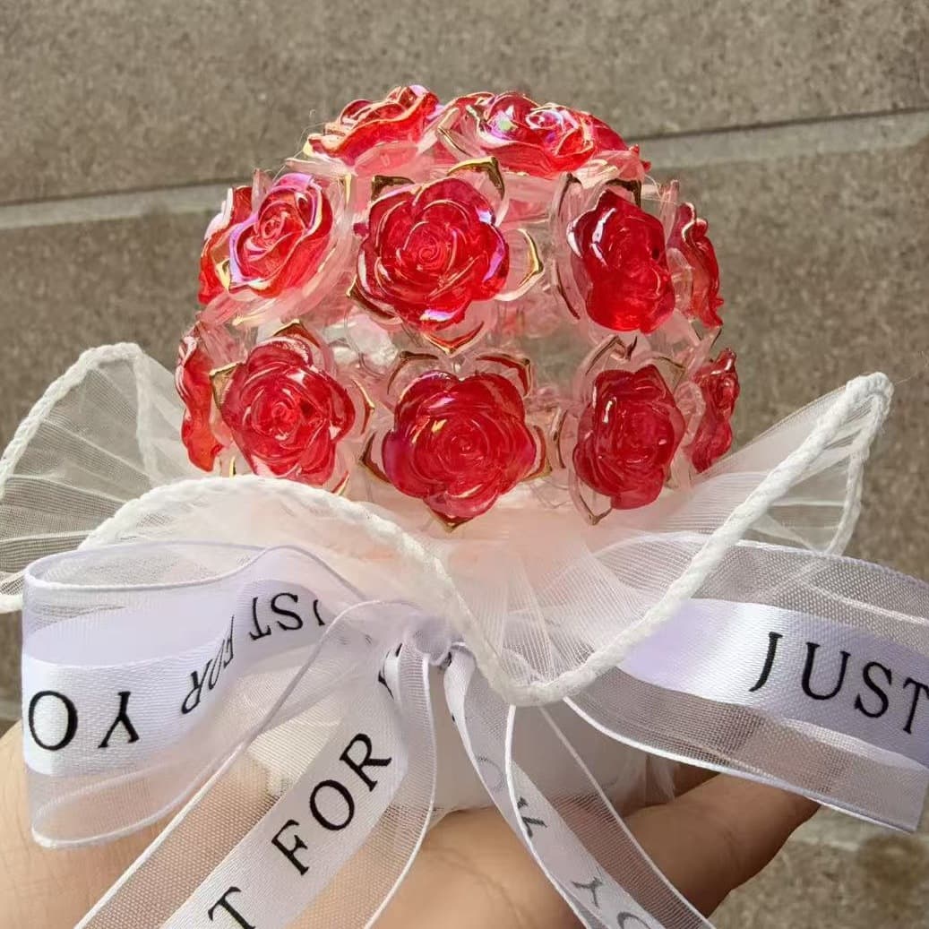 Fantasy red rose night light