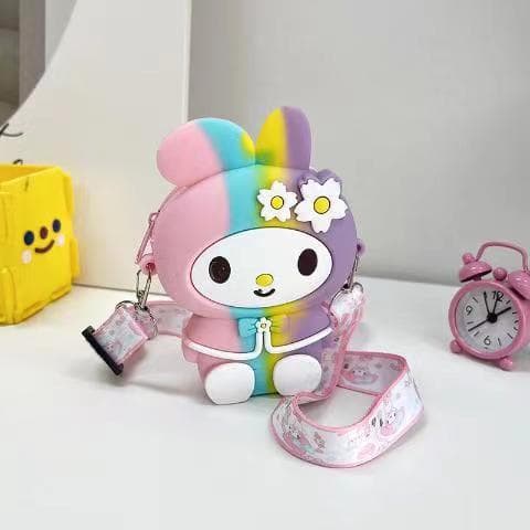 Double flower melody coin purse color (can hold mobile phone)