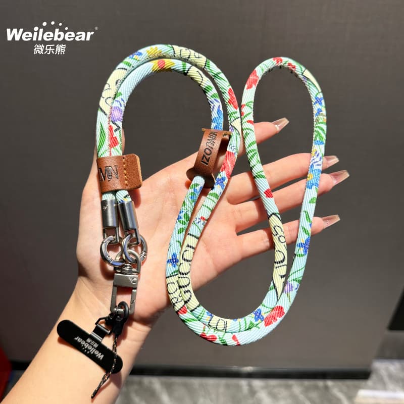 120cm [gucci flower] comes with rotating metal clip + small rope head