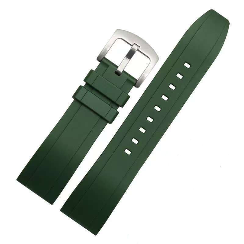 Army green silver buckle