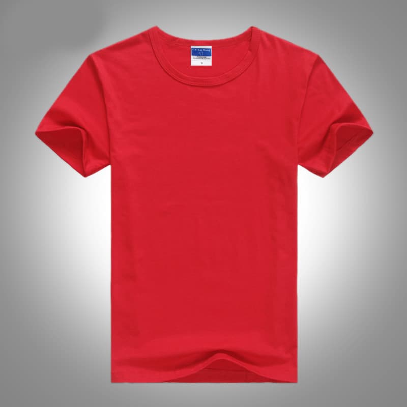 Solid color short sleeve red (men's style