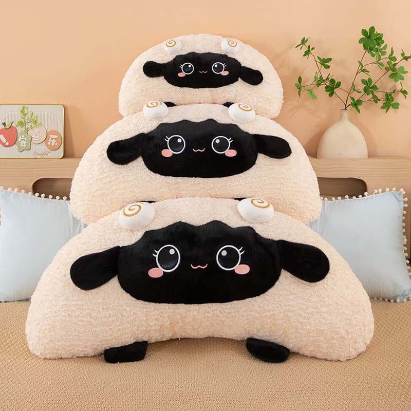 Black lamb pillow