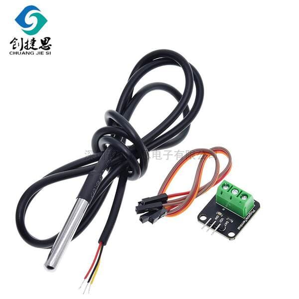 DS18B20 waterproof temperature sensor module digital thermometer probe + terminal adapter module with wire