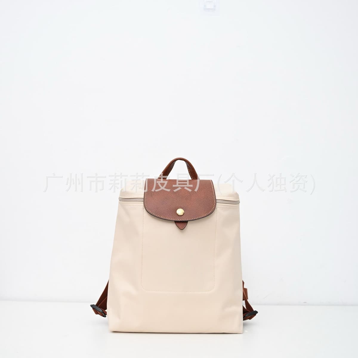 Original factory leather backpack - classic paper white