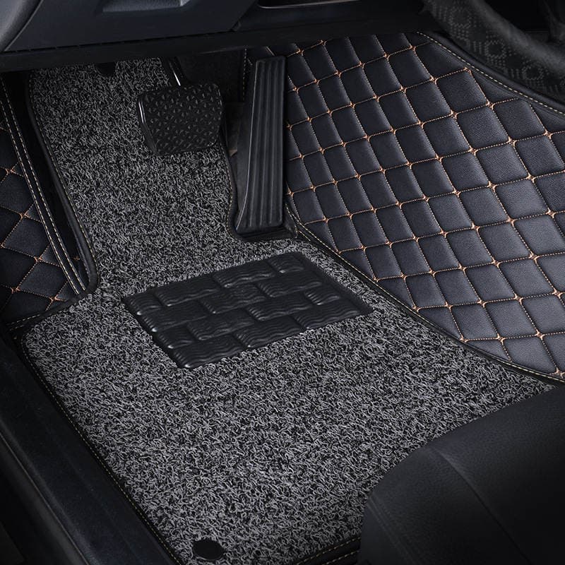 Xpe Leather Car Floor Mats Customized for Each Car, Luxury Special Car Design, Non-Slip Wire Loop Waterproof Carpet, Full Coverage 4