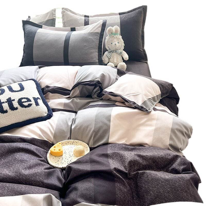 Cartoon bedding quilt cover student dormitory three-piece quilt set 4-piece skin-friendly wash cotton four-piece set clearance 5
