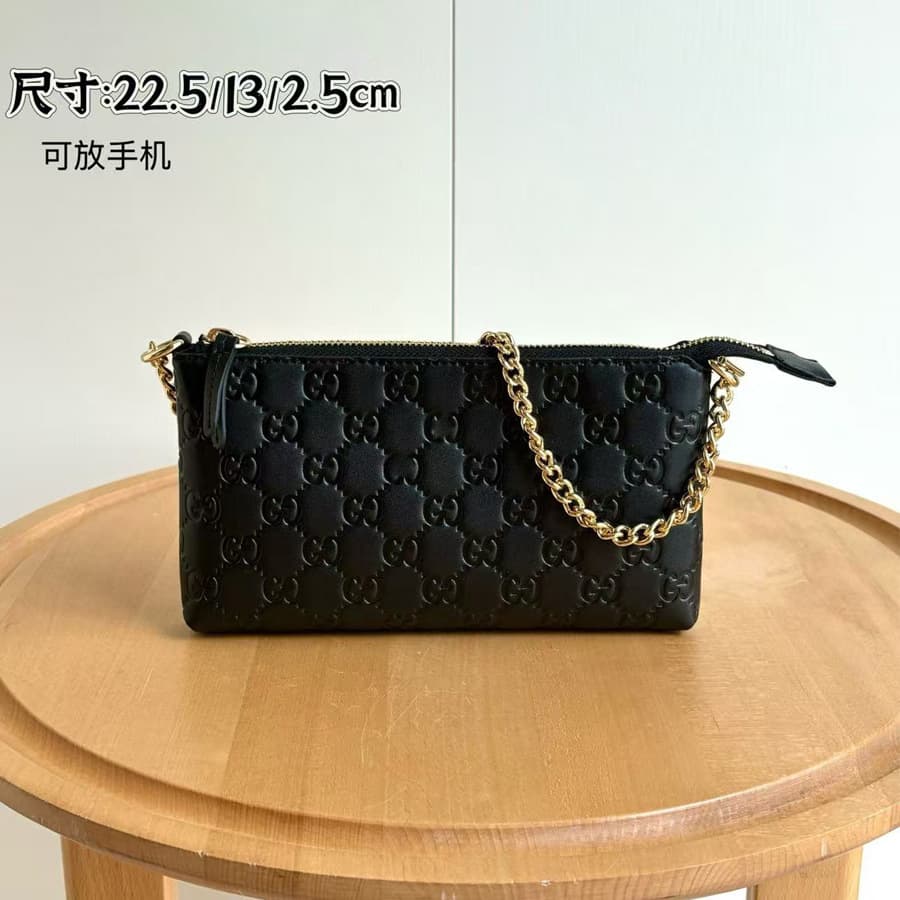 Black embossed