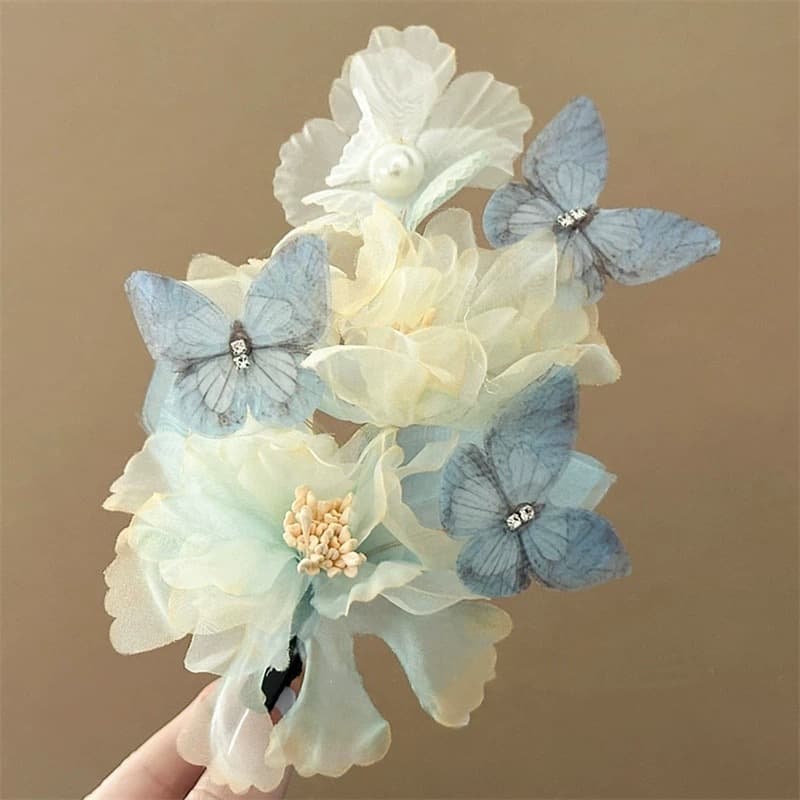 Butterfly flower hairpin