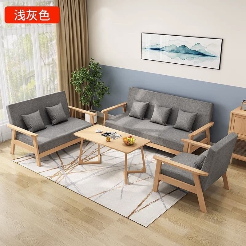 Natural wood style + light gray [unpainted]