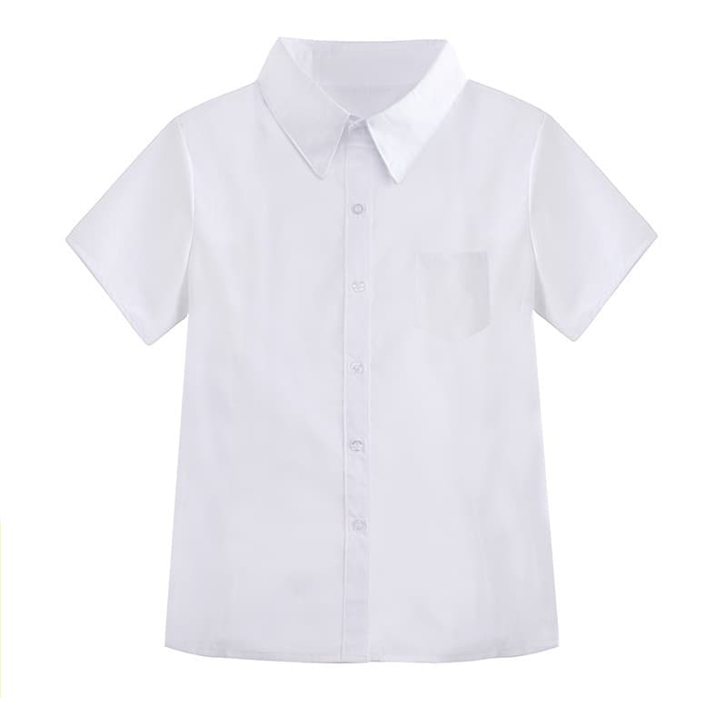 Men's short-sleeved white shirt