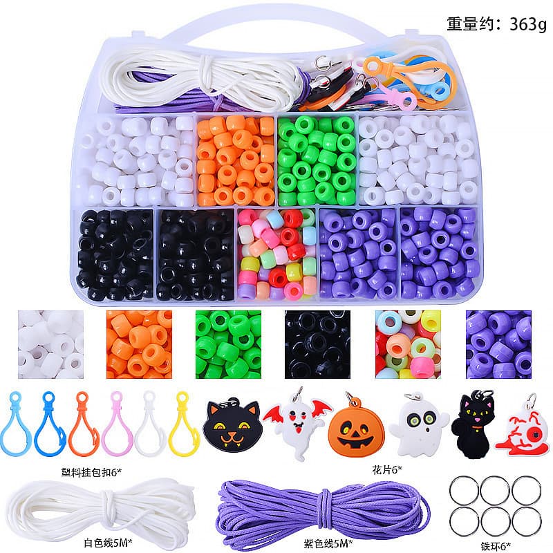 White and purple thread set