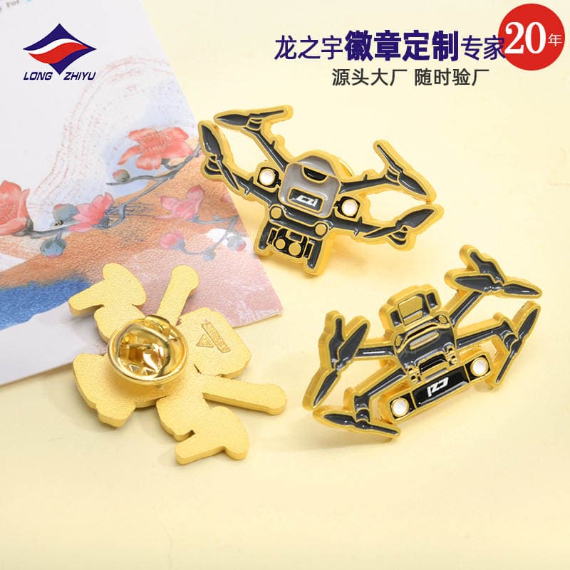 Longzhiyu 20-Year Manufacturer Custom-Made Metal Badge Brooch Painted Corporate Logo Medal Factory Direct Sales Order 3
