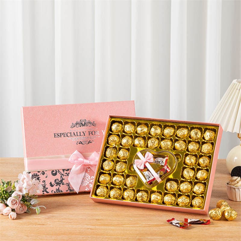 Mid-Autumn Valentine's Day Gift, Golden Sha Chocolate Gift Box, Candy and Snack Gift Pack, Creative Birthday Gift for Girls 3
