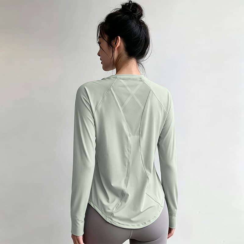Light bean green long sleeves