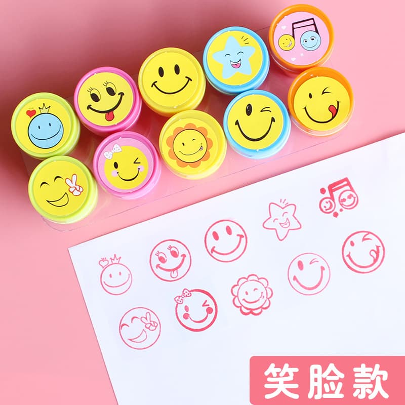 10 different patterns in a box of Smiley models