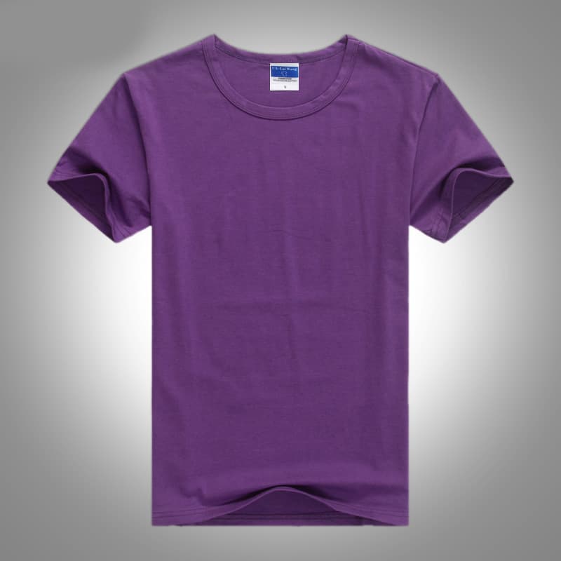 Solid color short sleeves dark purple (men's style