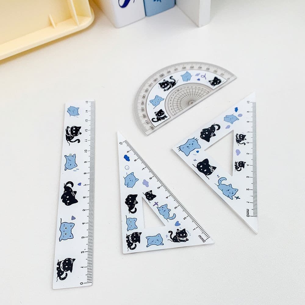 Snow kitten ruler set
