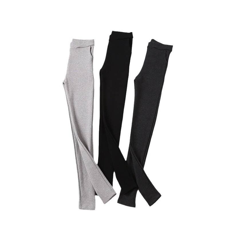 Autumn and winter New Korean version of women's pencil pants wear leggings sanding rack leggings pocket wholesale 5