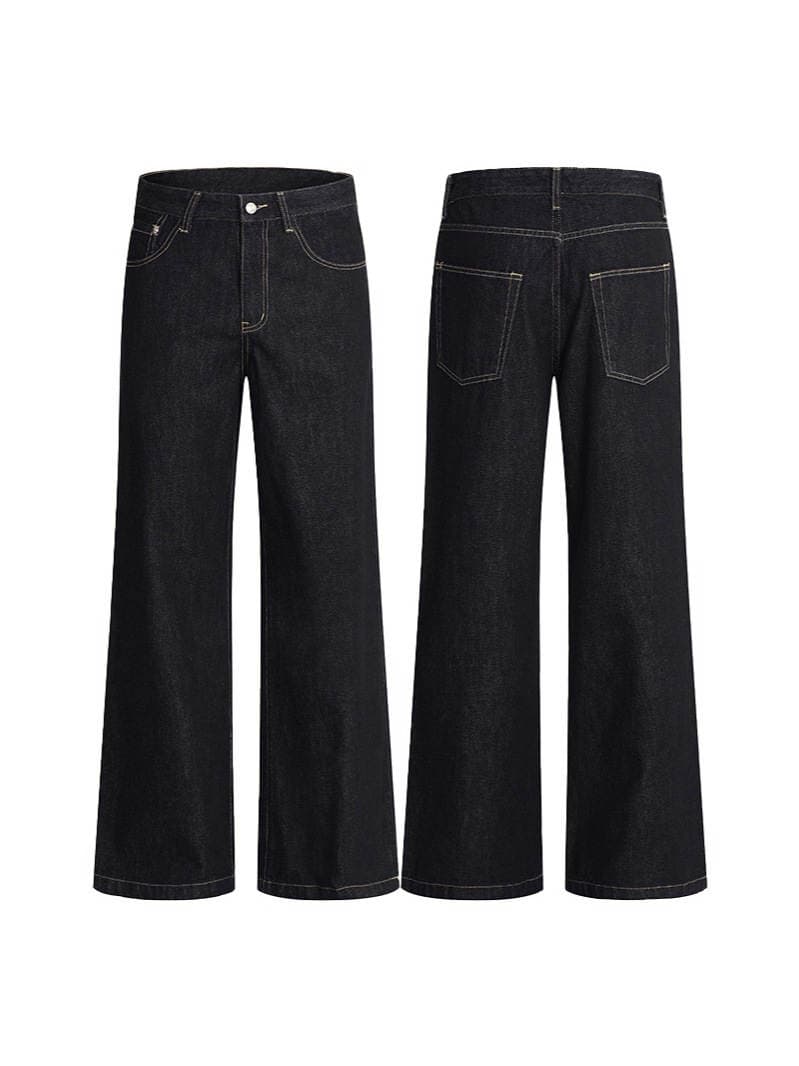 Lktm retro cins şalvar, A-kəsim, unisex, dar kəsim 5