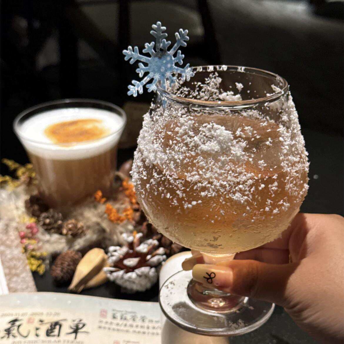 Christmas Wine Glass, First Snow Cocktail Glass, Brandy Glass, Creative Cocktail Glass, Red Wine Goblet, Beautiful Wine Glass 4