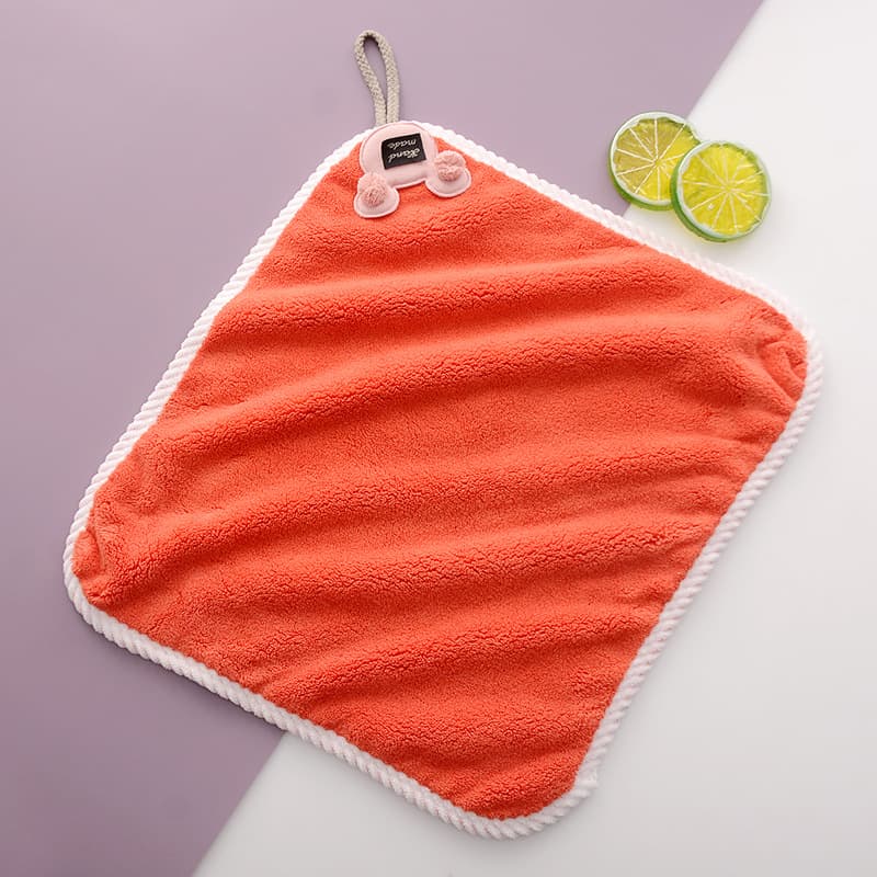 1609 orange hanging towel