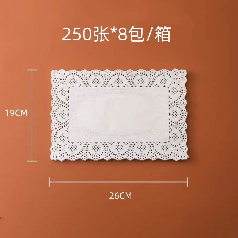 Rectangular Flower-Shaped Paper Liners for Fried Foods, Kitchen Oil-Absorbing Paper, Cake and Pizza Mats, Approximately 2000 Pieces/Box 2