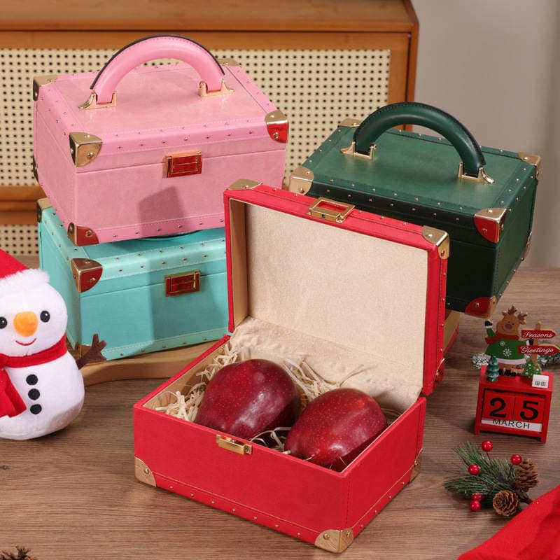 Christmas Packaging Gift Box Christmas Eve Apple Box Christmas Gift High-End Leather Box Kidsren's Gift Creative Toys 2