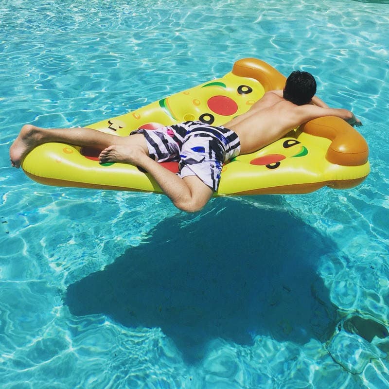 New Pizza Floating Row Mount Adult ins Swimming Ring Floating Bed Recliner Water Supplies Lifebuoy Spot 1