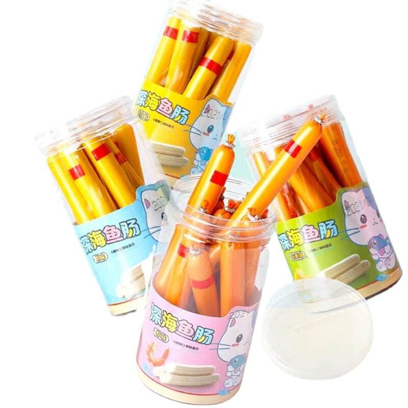 Fasimiyu original deep sea fish sausage 10 canned 150g children's snack cheese fish sausage casual snack 5