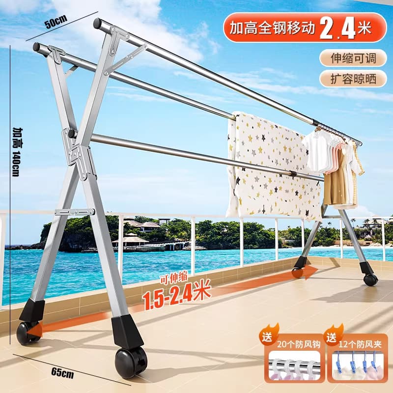 Heavy-duty, all-steel mobile work platform 2.4 [height extended to 140cm] with wheels