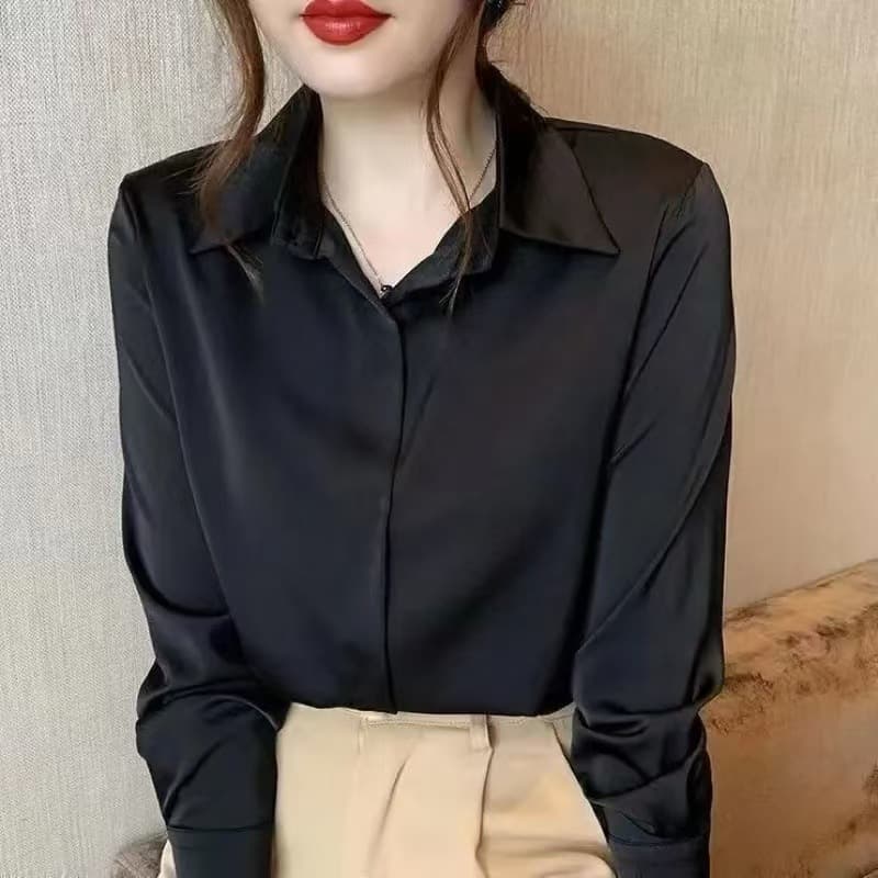 Women's black button-down shirt m (recommended 40-50kg )87222481