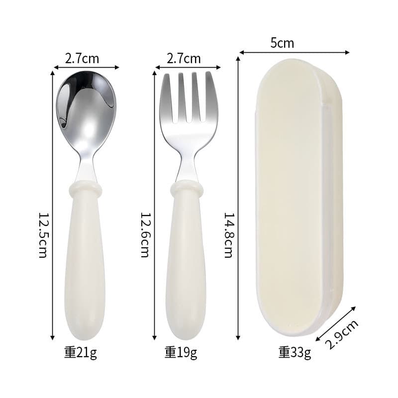Milk white-spoon and fork box set