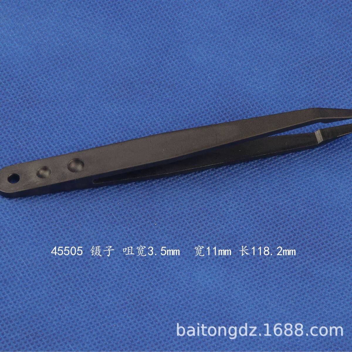 Qara antistatik karbon lifli plastik pinset, modellər 45502/05/07, CS-17, CS-19 5