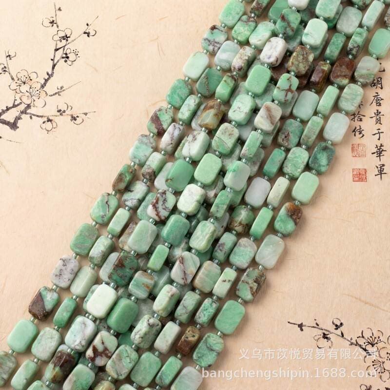 Natural Stone 8X12Mm Square Square Loose Beads Amethyst Rose Quartz Glitter Stone Apatite Tiger Eye Random Shape 2