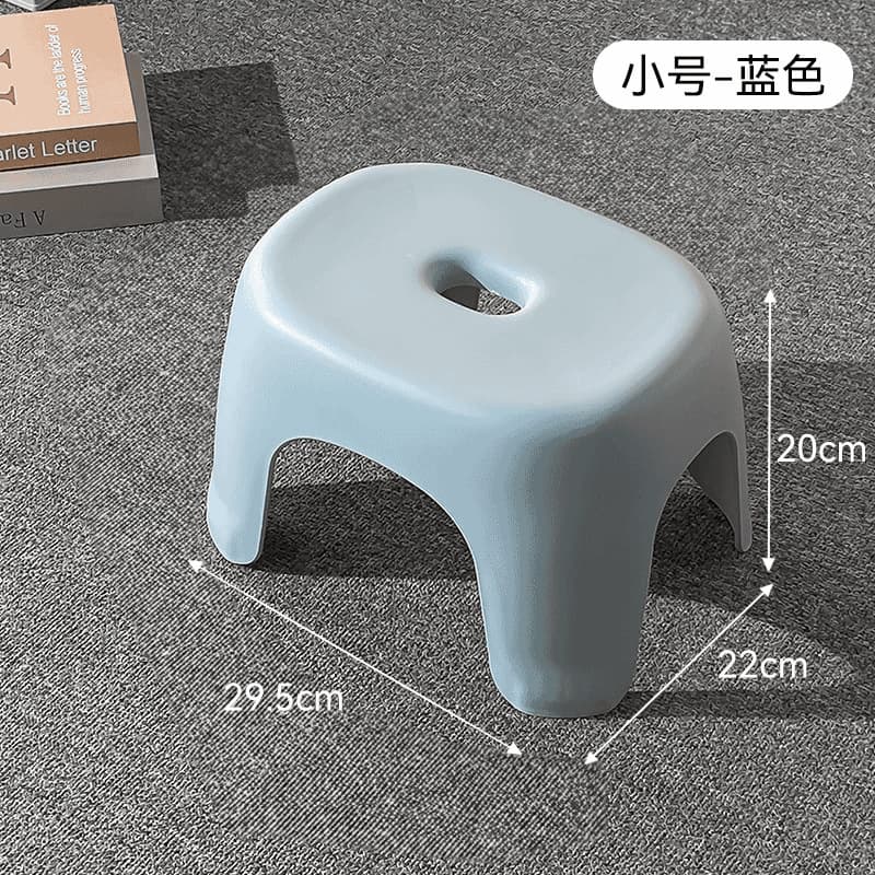 Bathroom low stool-blue small size 29.5*20*22