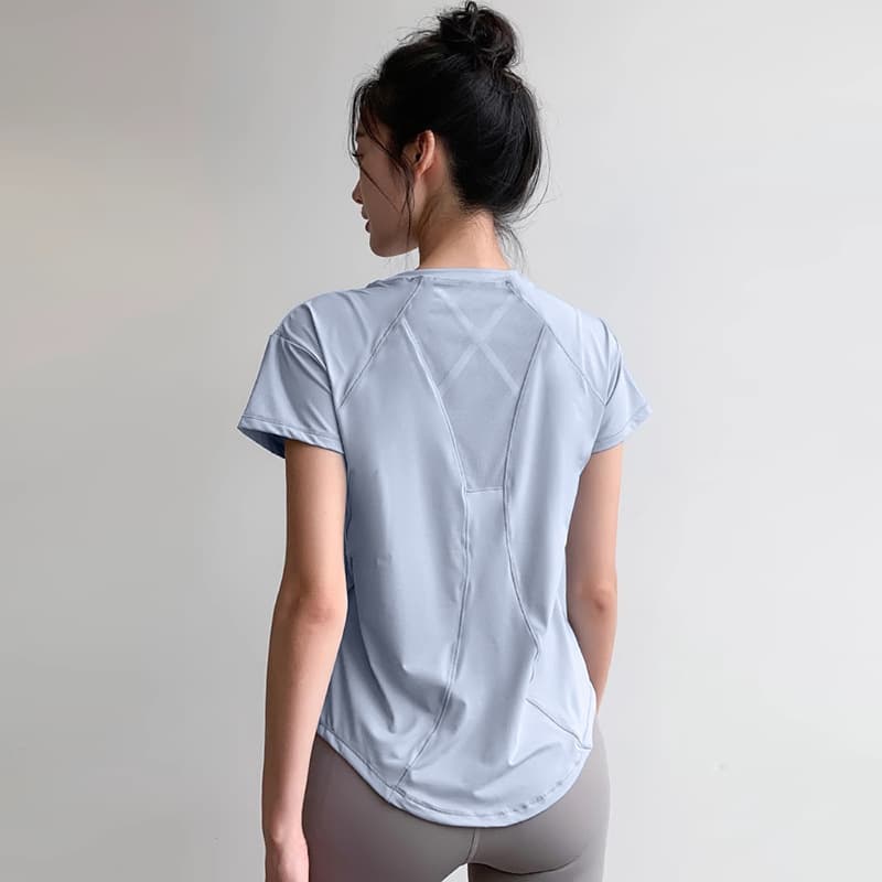Cloud water blue short sleeves